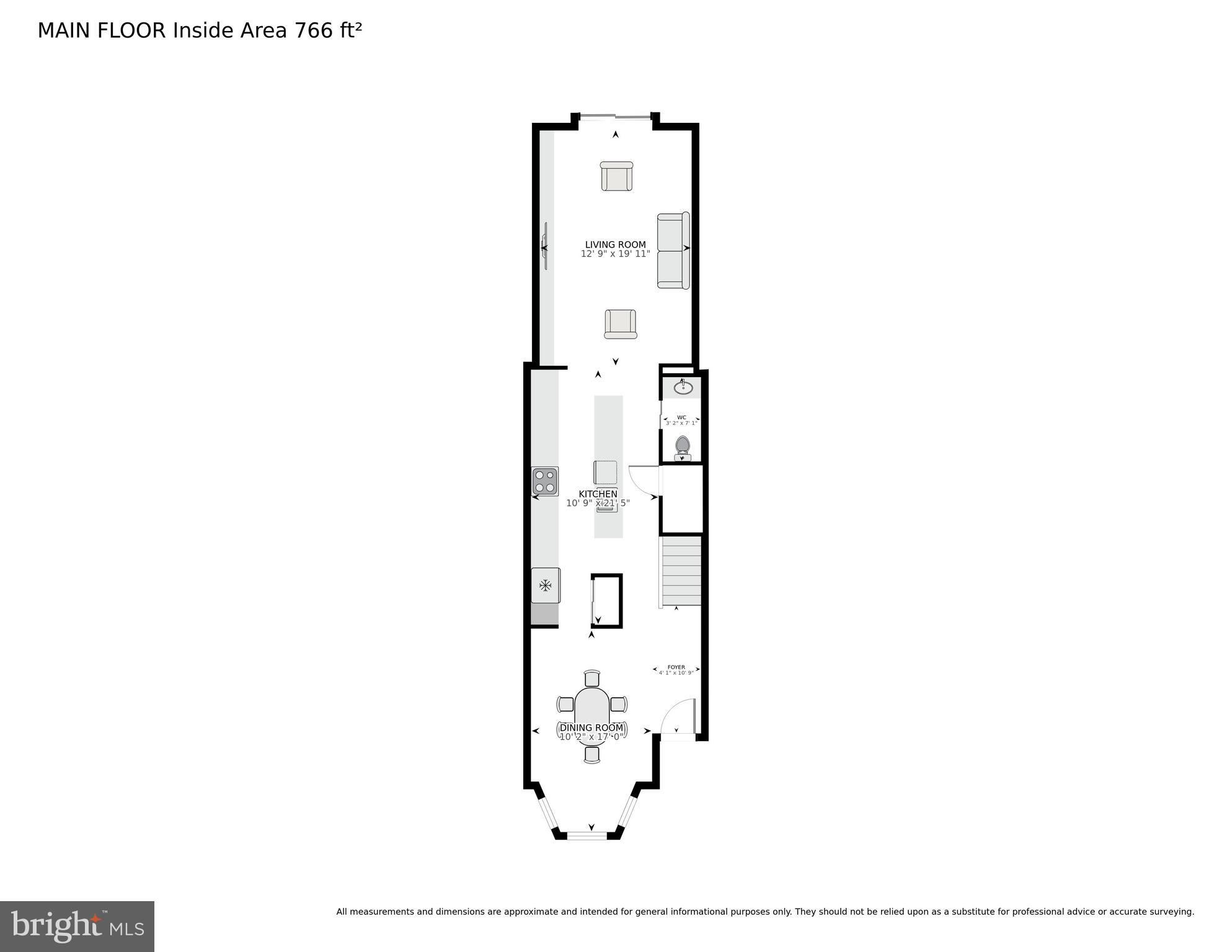 829 4th Street Northeast Washington, DC 20002 - Photo 25 of 28 Level One Floor Plan