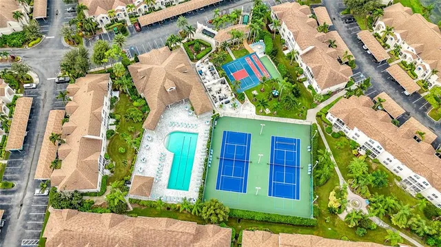 an aerial view of multiple house