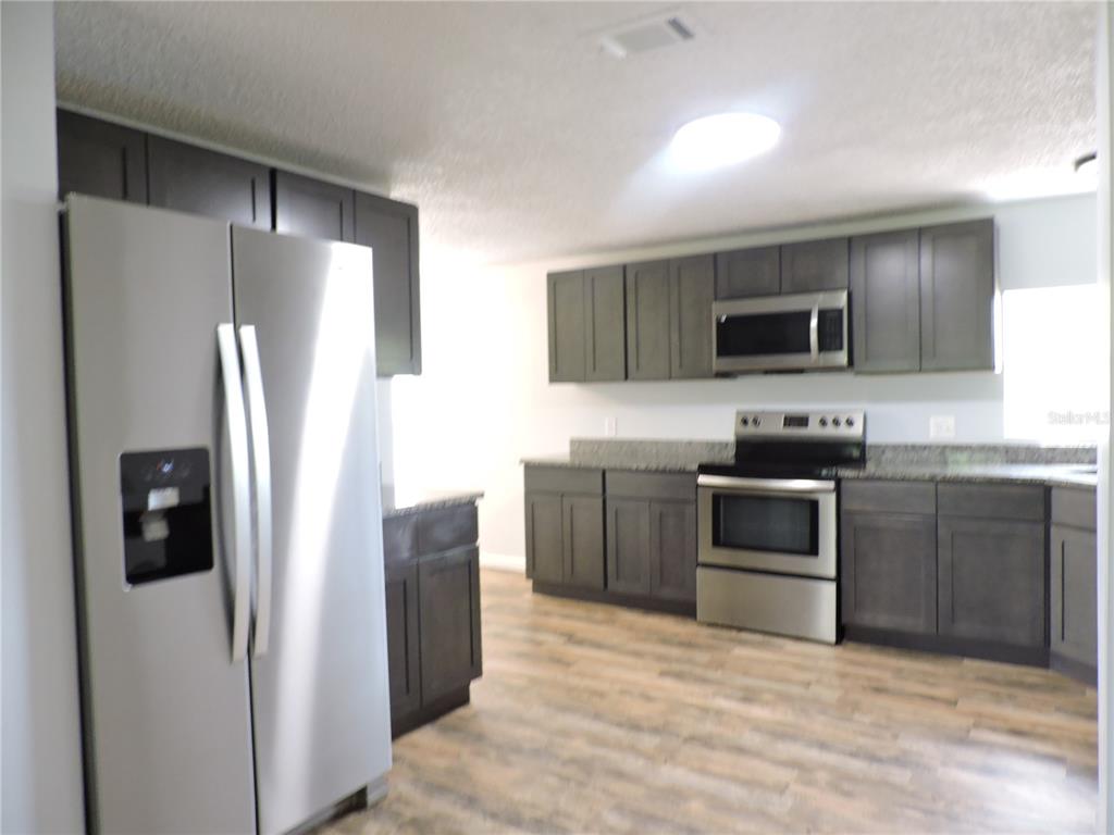 294 Tiger Lake Road Lake Wales, FL 33898 - Photo 18 of 56 a kitchen with stainless steel appliances granite countertop a refrigerator and a stove