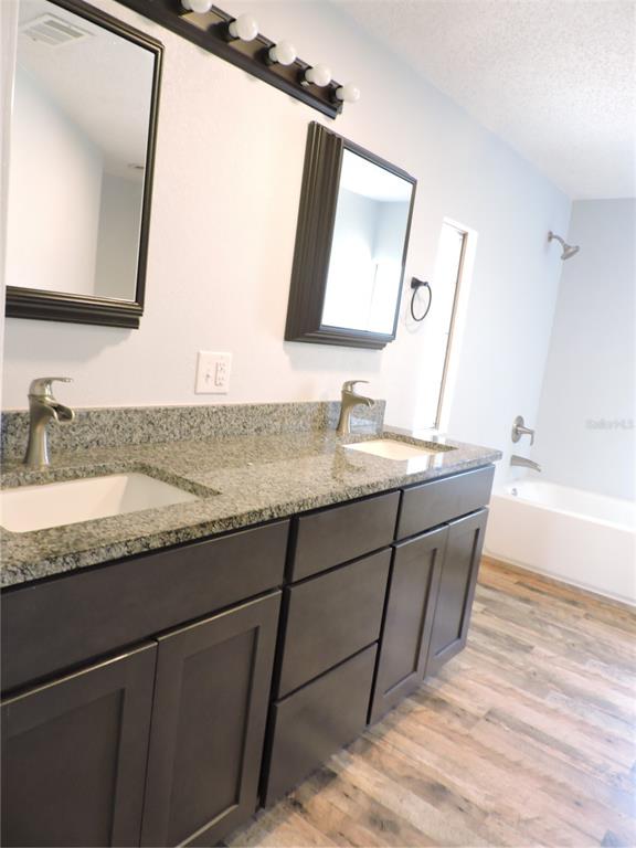 294 Tiger Lake Road Lake Wales, FL 33898 - Photo 24 of 56 a bathroom with a granite countertop sink and a mirror