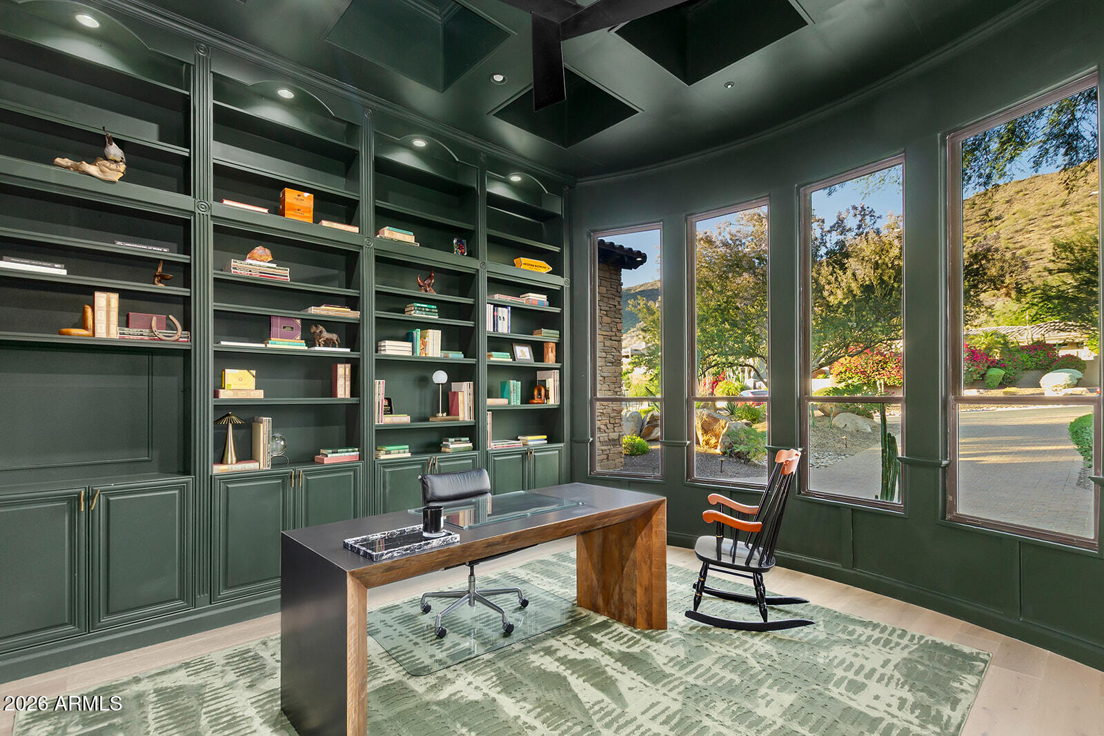 11861 East Desert Trail Road Scottsdale, AZ 85259 - Photo 35 of 63 a reading room with furniture book shelf and a window
