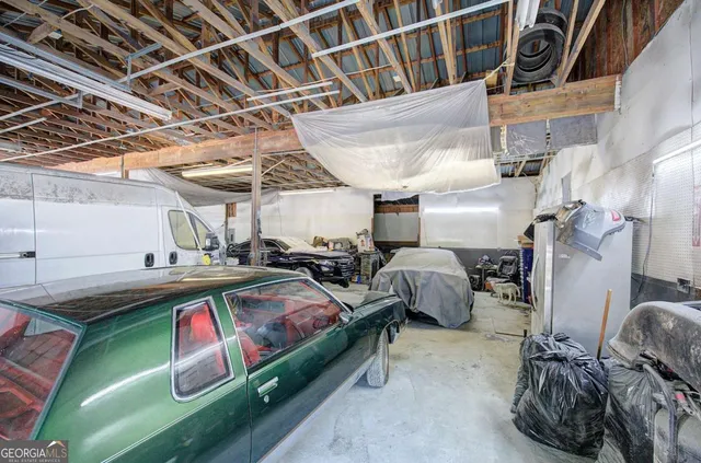 a room with gym equipment