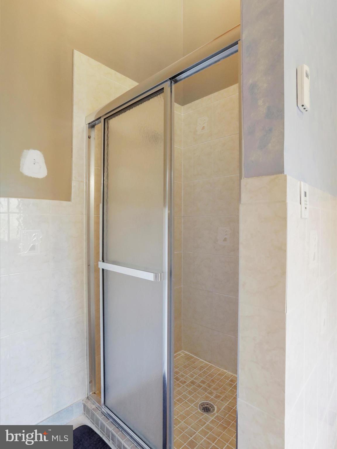 1580 Gaither Road Great Cacapon, WV 25422 - Photo 27 of 65 a bathroom with a glass shower door