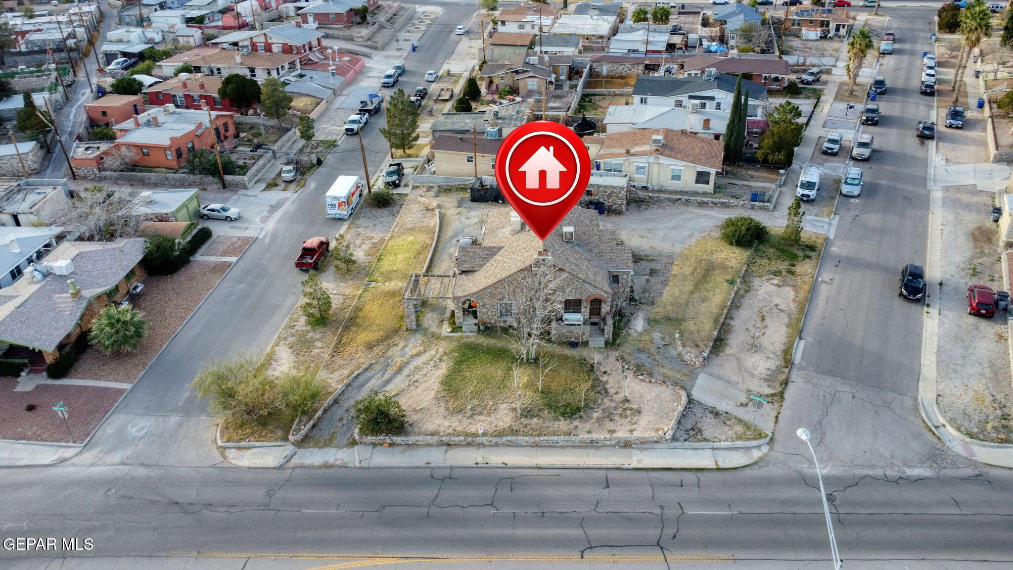 4333 Pershing Drive El Paso, TX 79903 - Photo 66 of 75 an aerial view of a wooden house with a table and chairs