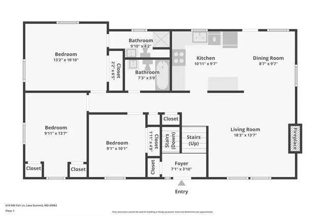 $279,900 | 614 Northwest Fair Lane, Lee's Summit, MO 64063