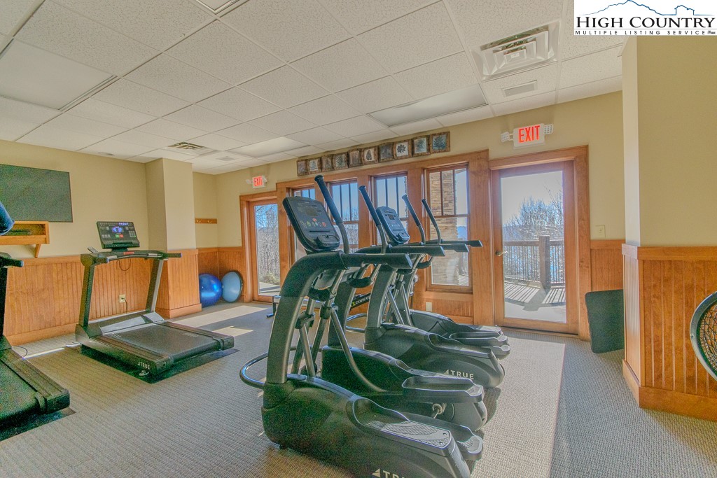 145 Rising Fawn Pass, Unit 17B Boone, NC 28607 - Photo 44 of 49 a view of a room with gym equipment