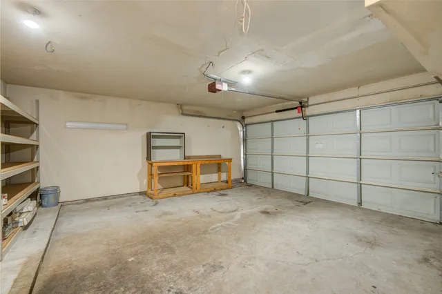 a view of a garage room