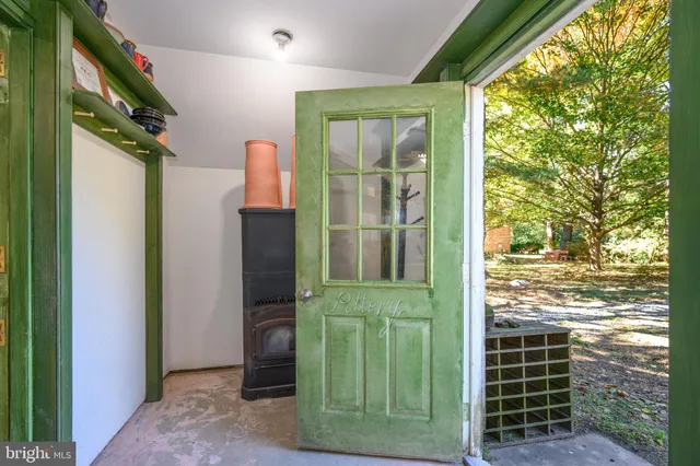 a view of a door of the house