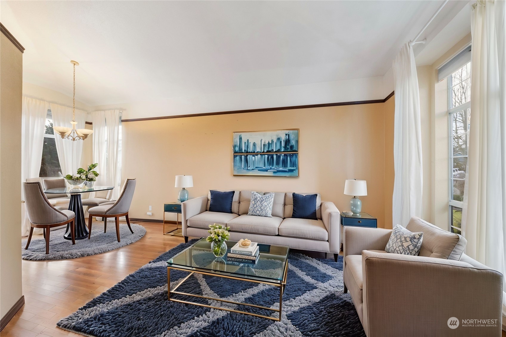 3534 Crystal Ridge Drive Southeast Puyallup, WA 98372 - Photo 3 of 39 a living room with furniture and a large window