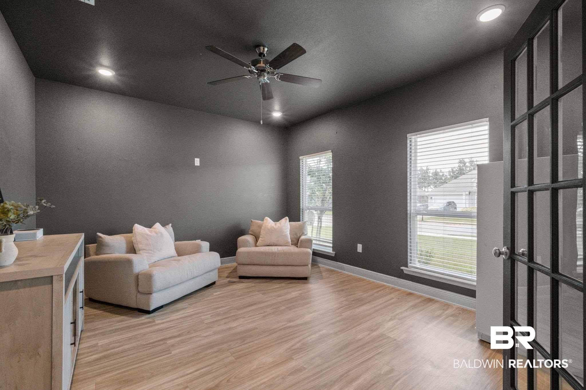 10169 Dunleith Loop Daphne, AL 36526 - Photo 3 of 40 Sitting room featuring light wood-type flooring, ceiling fan, and recessed lighting