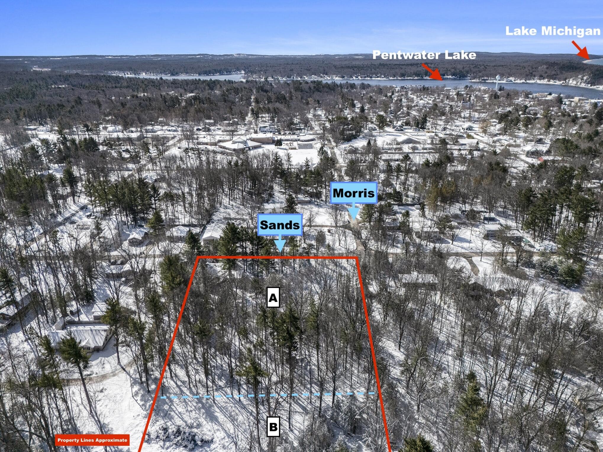 Sands Street Pentwater, MI 49449 - Photo 11 of 12 Sands Aerial 4a