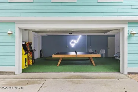 a house view with a outdoor seating space