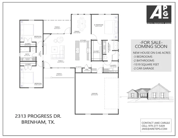 $369,900 | 2318 Progress Drive, Brenham, TX 77833
