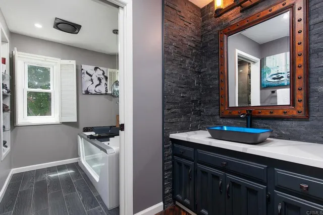 a view of a lake with a big yard