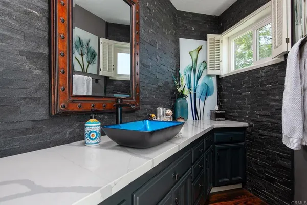 an aerial view of houses with outdoor space