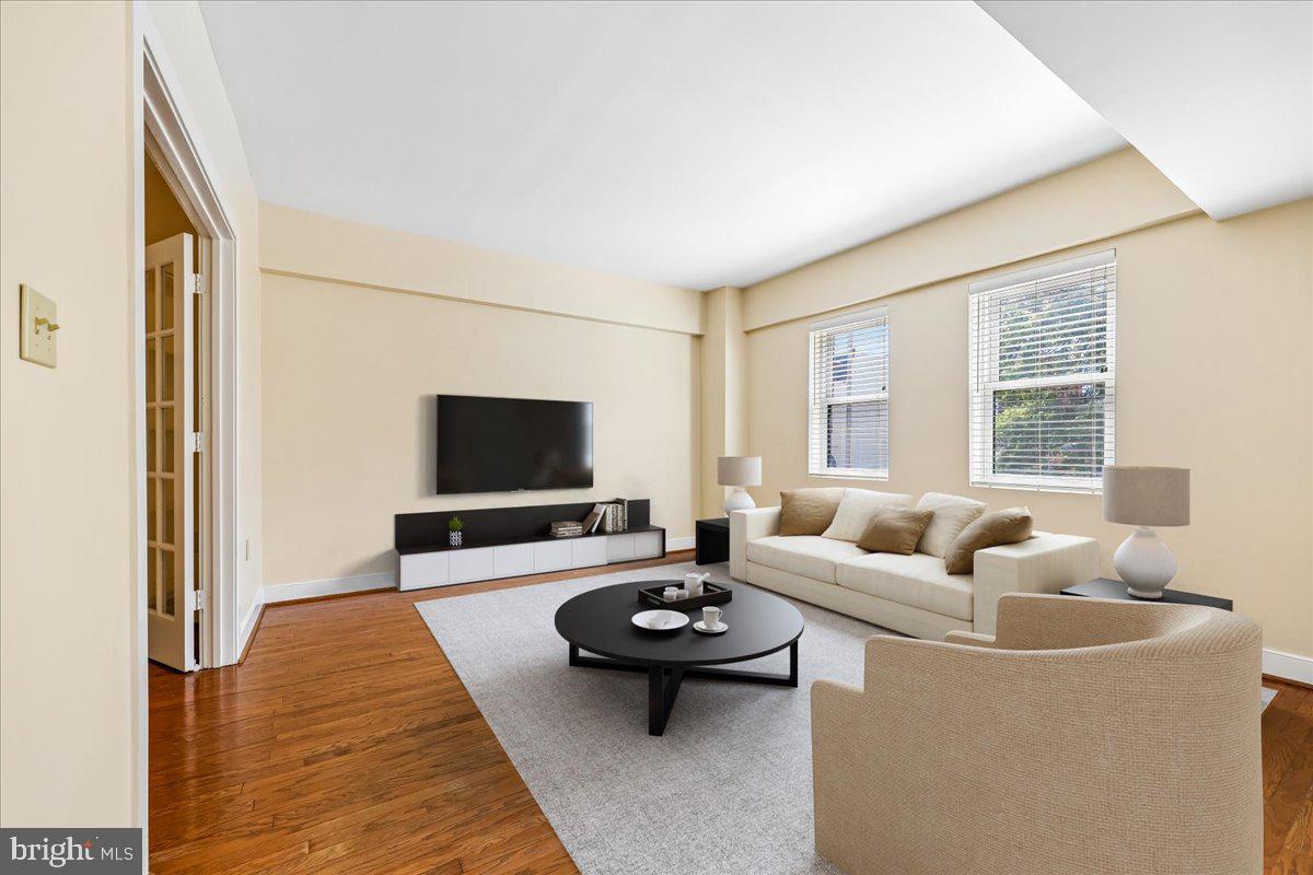 1727 R Street Northwest, Unit 201 Washington, DC 20009 - Photo 5 of 49 Living Room with bright south facing windows