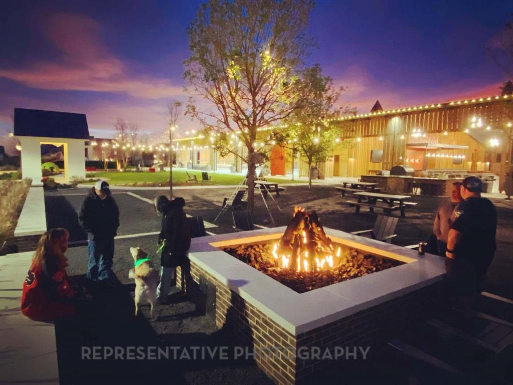 1609 Quartz Street Northlake, TX 76247 - Photo 34 of 40 a view of a patio with dining table and chairs with a barbeque grill and couches
