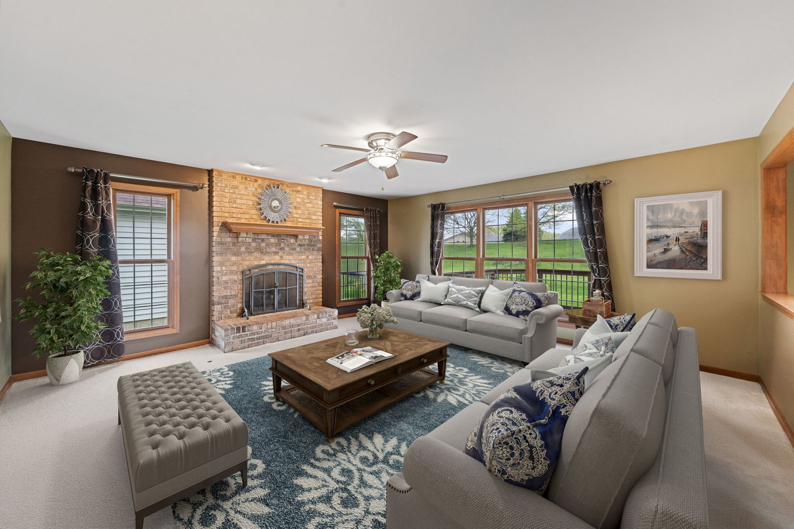 4123 Easy Circle Naperville, IL 60564 - Photo 11 of 45 a living room with furniture and a large window