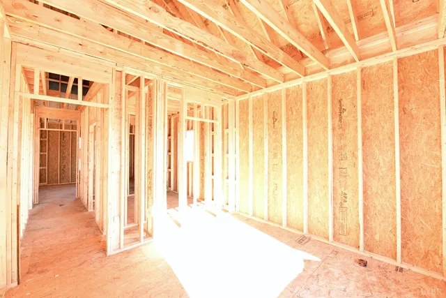 a view of a bathroom with a shower curtain