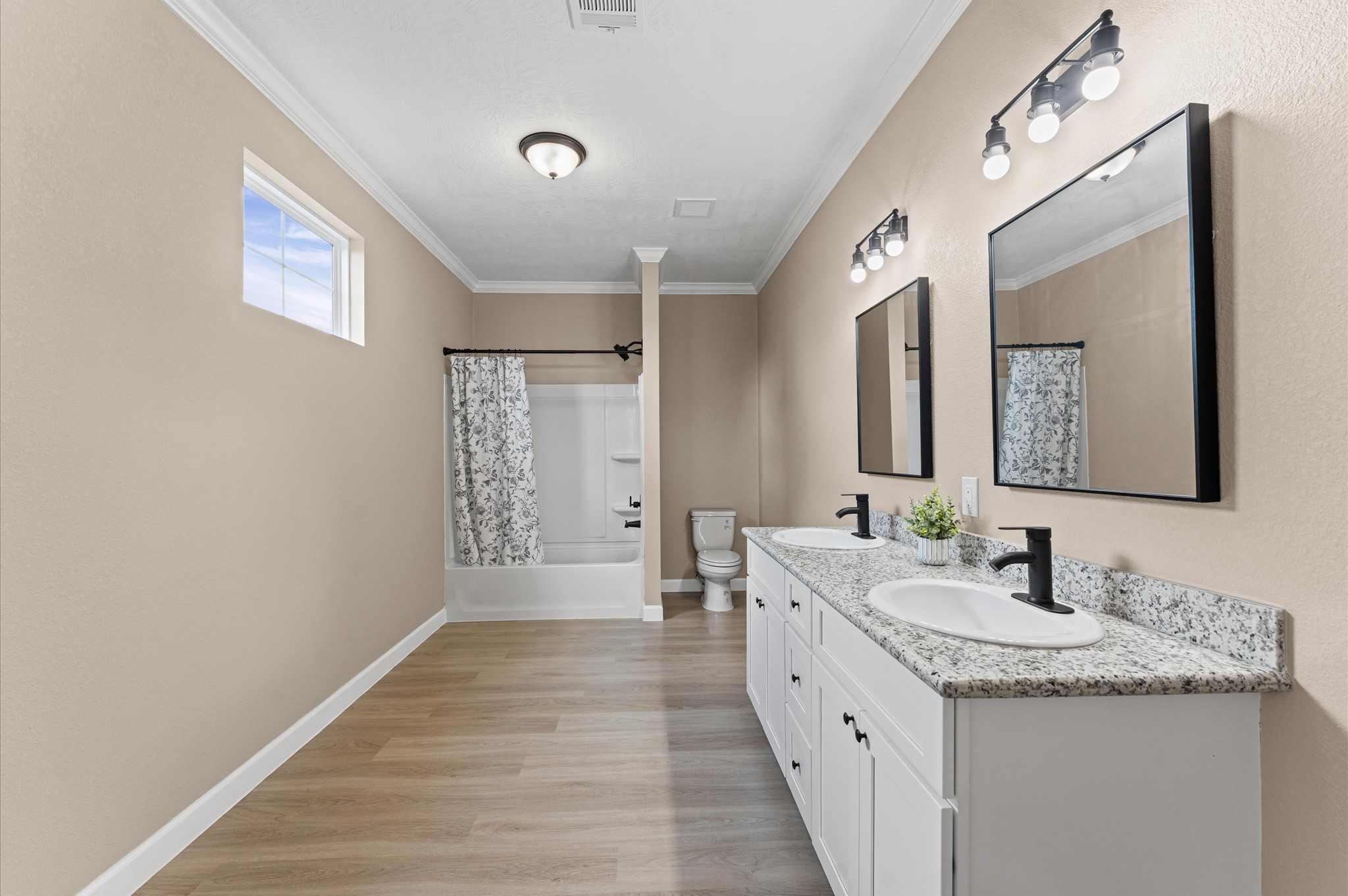 1207 Peter Pne Street Huffman, TX 77336 - Photo 18 of 30 a spacious bathroom with a granite countertop sink mirror and a