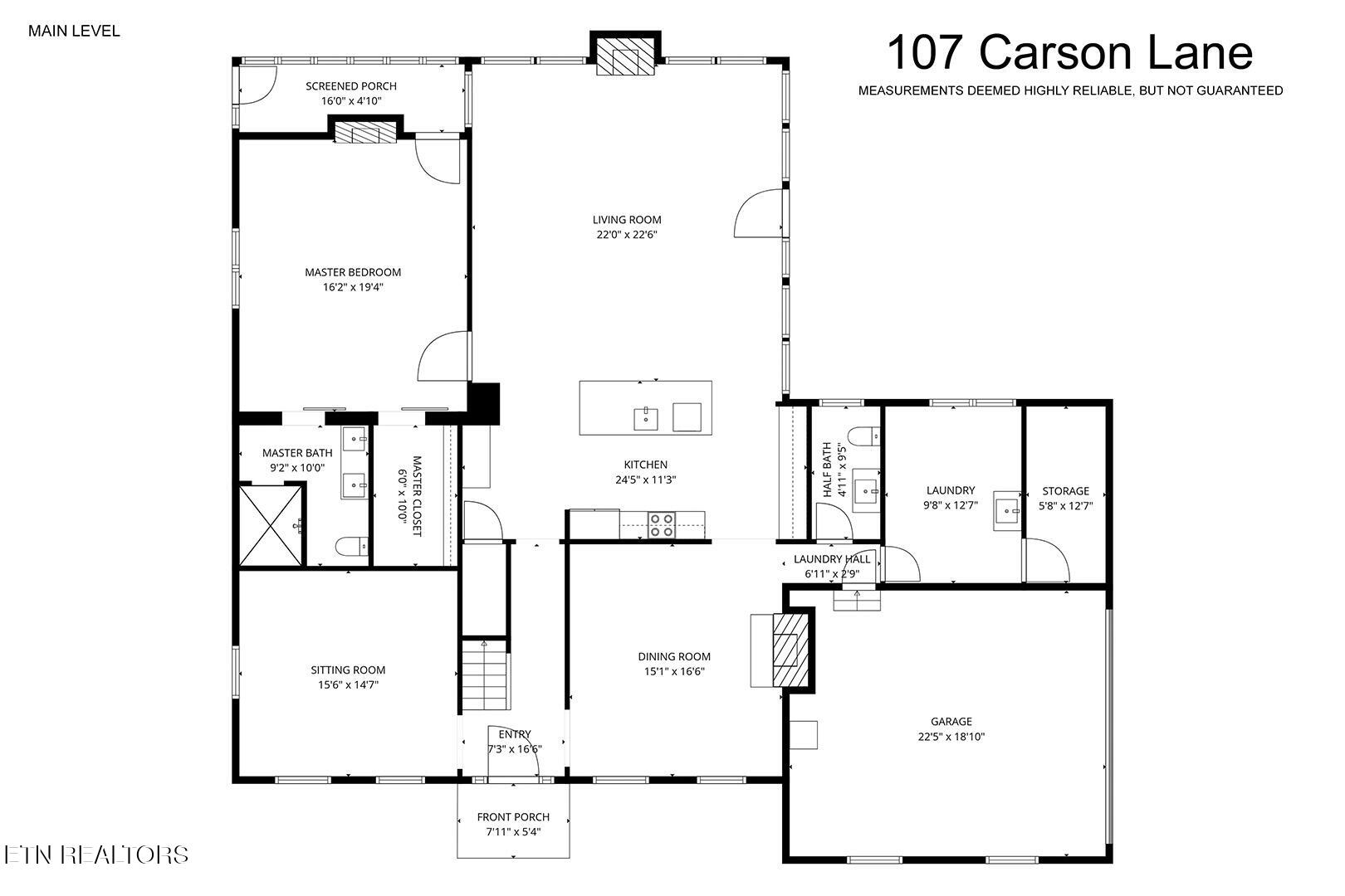 107 Carson Lane Oak Ridge, TN 37830 - Photo 54 of 55 54_CarsonLane_107_FloorPlan-MainLevel