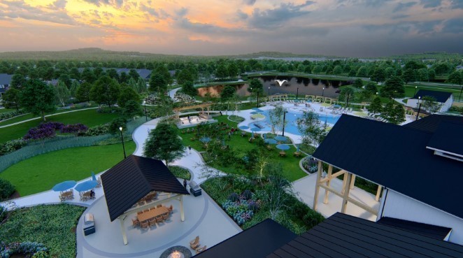 420 Sharp Way Murfreesboro, TN 37128 - Photo 43 of 51 an aerial view of a house with pool garden and outdoor seating