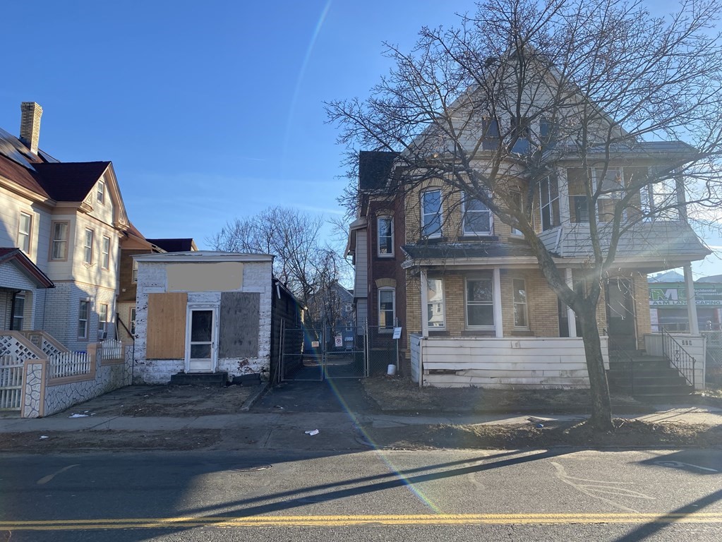 a front view of a house