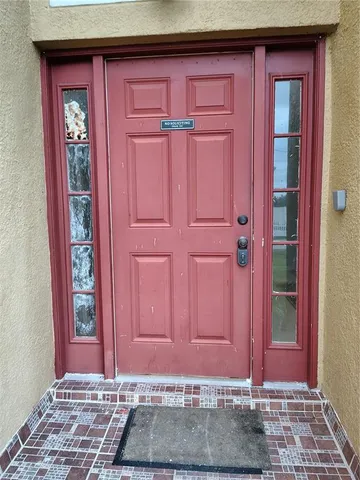a view of front door