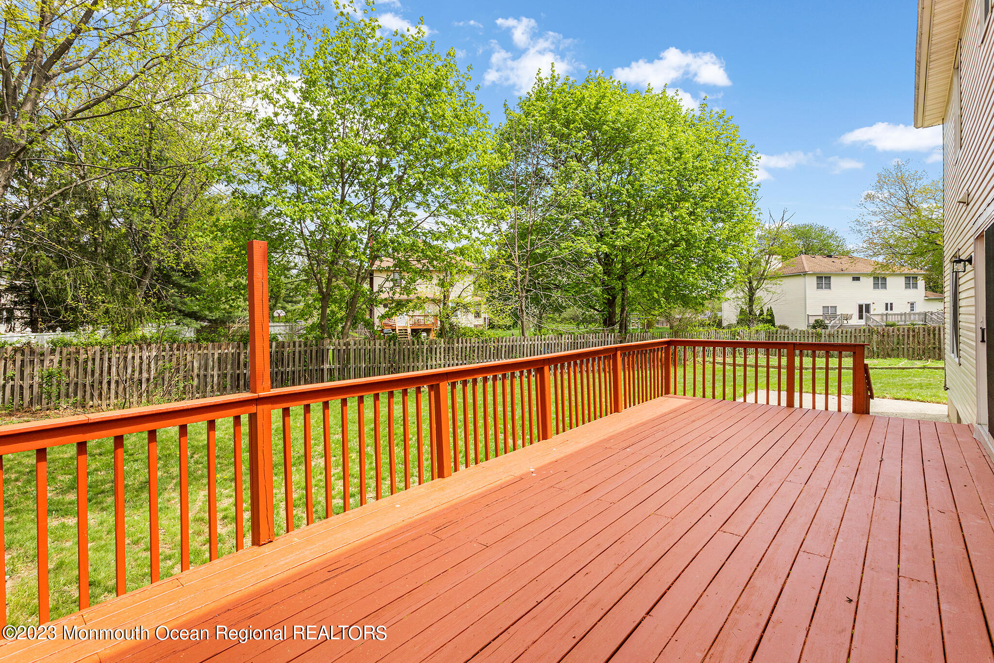 4360 Old Bridge Matawan Road Matawan, NJ 07747 - Photo 44 of 46 a view of wooden deck and a garden