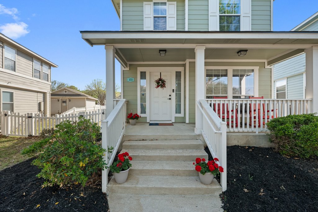 173 Decker Kyle, TX 78640 - Photo 37 of 37 173 Decker features charming curb appeal and large front porch with updated landscaping.