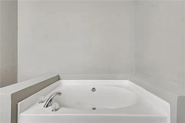 a close up of a bathtub