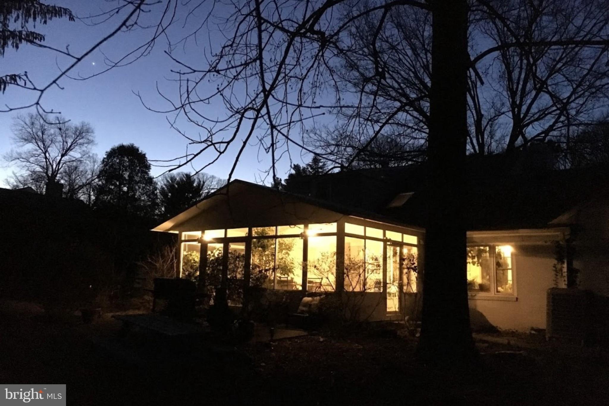 a night view of entryway and hall