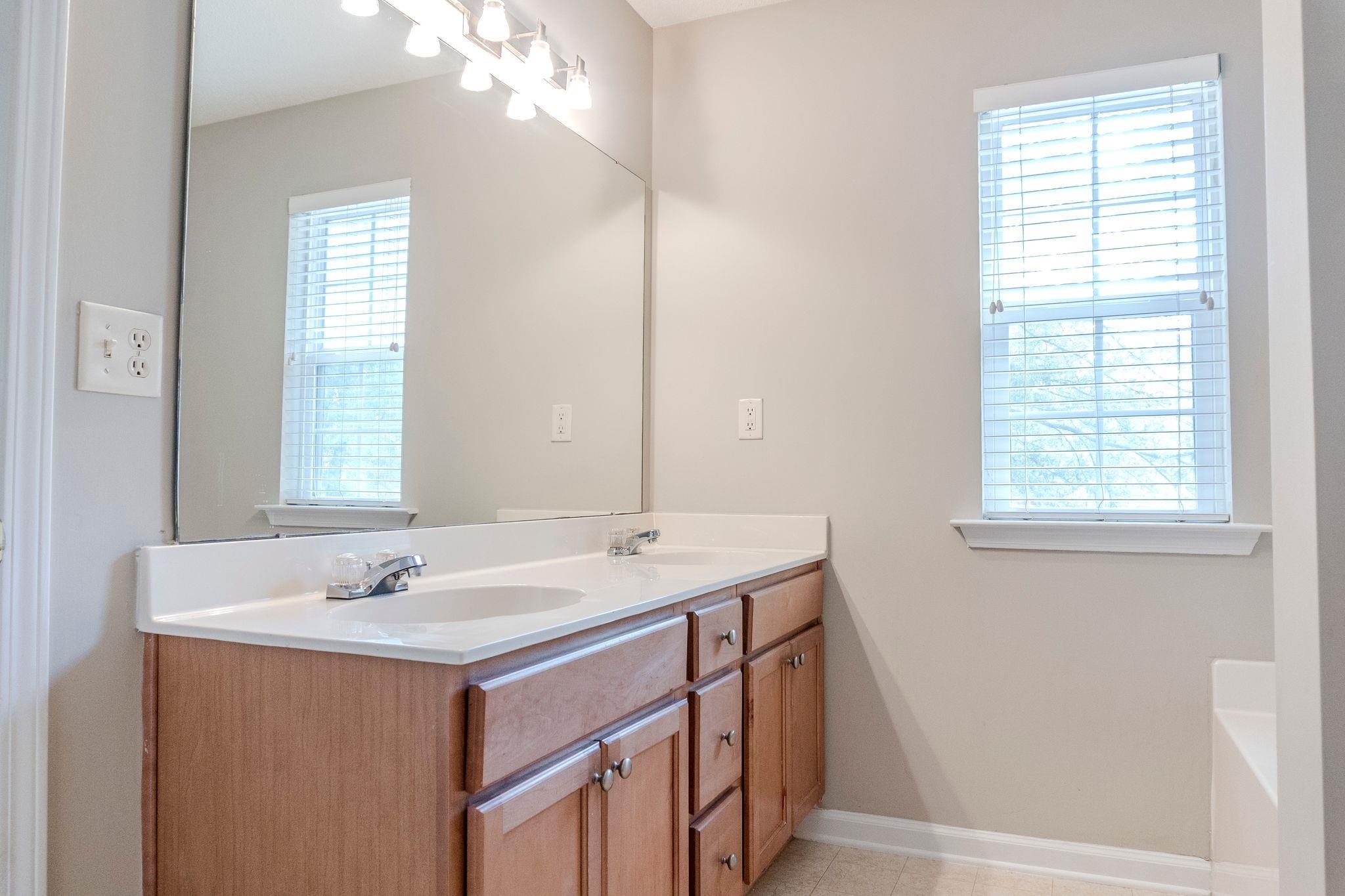 5368 Milton Ridge Drive Arlington, TN 38002 - Photo 13 of 15 Bathroom featuring a tub, baseboards, a sink, and double vanity