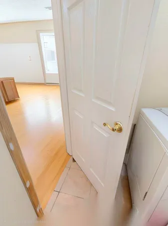 a utility room with a washer and dryer
