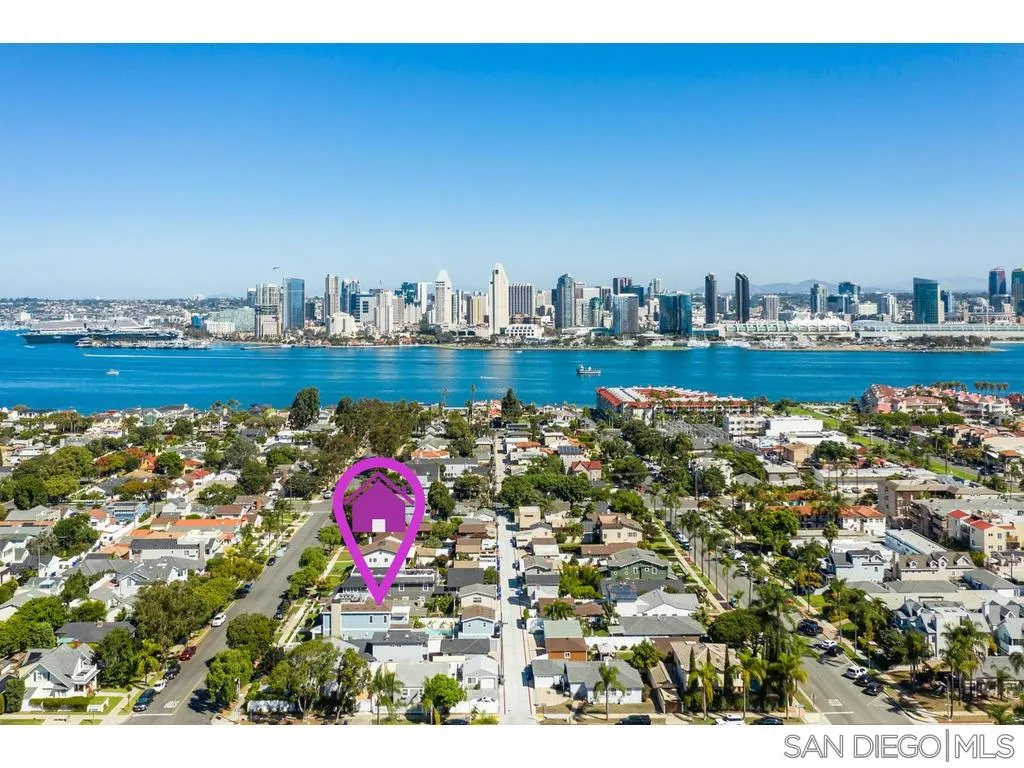 261 E Avenue Coronado, CA 92118 - Photo 25 of 25 an aerial view of a house with a lake view