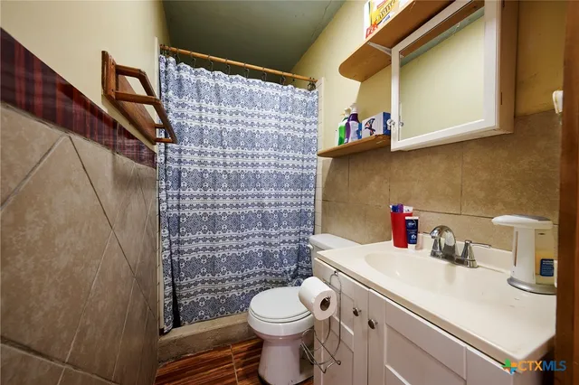 a bathroom with a sink and a toilet