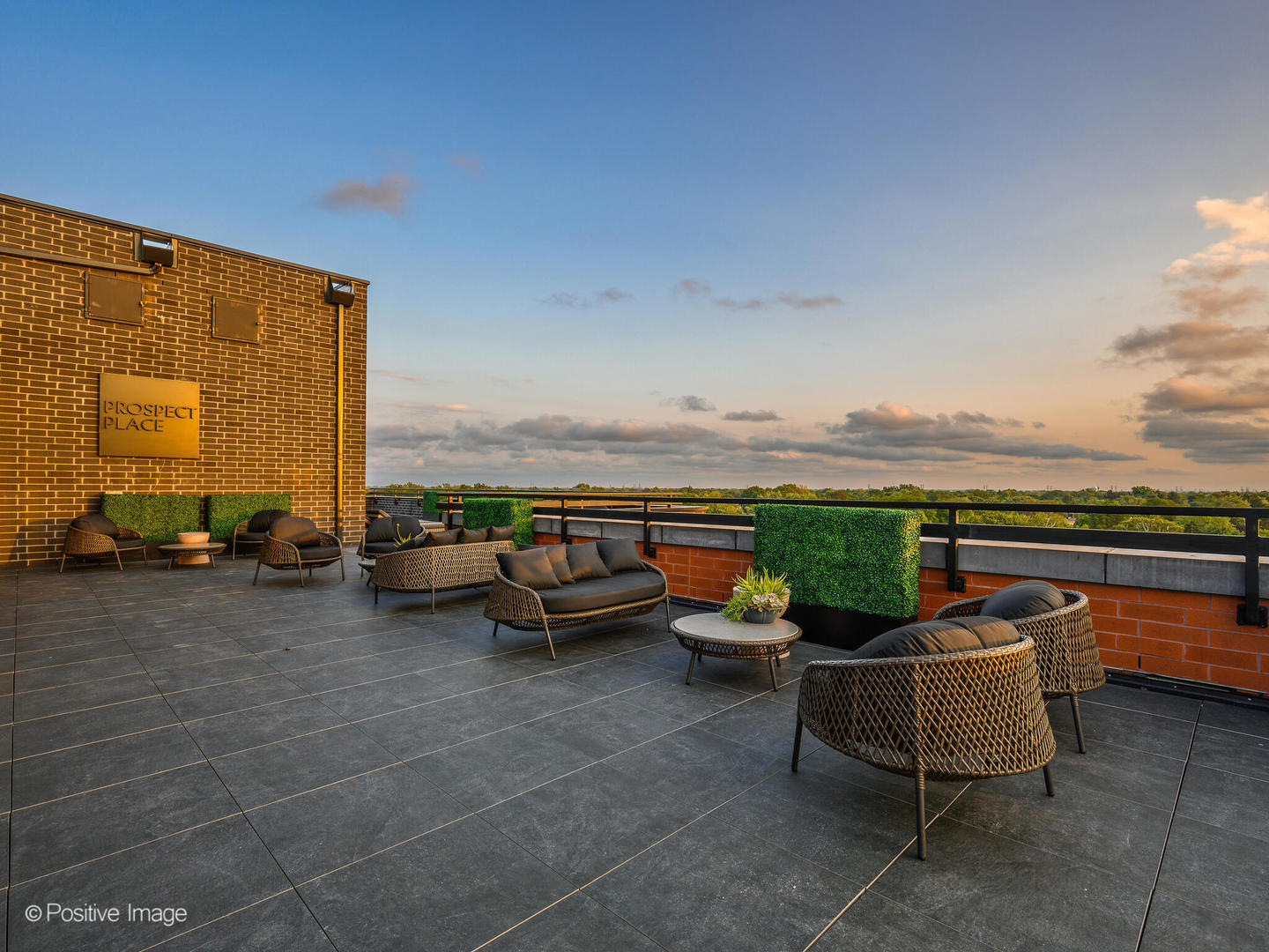 11 West Prospect Avenue, Unit 417 Mount Prospect, IL 60056 - Photo 46 of 66 a terrace with outdoor seating and city view