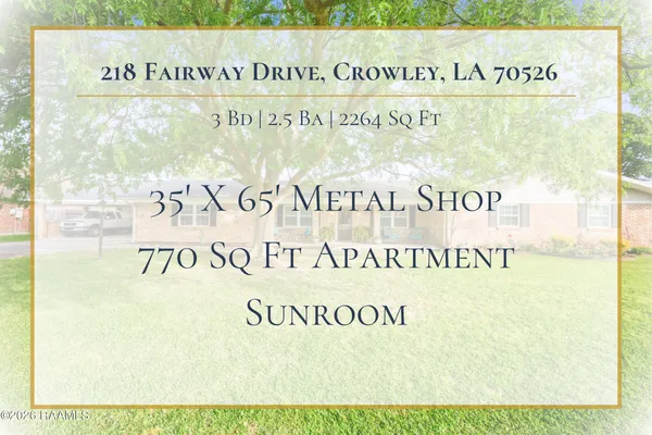 $379,000 | 218 Fairway Drive, Crowley, LA 70526