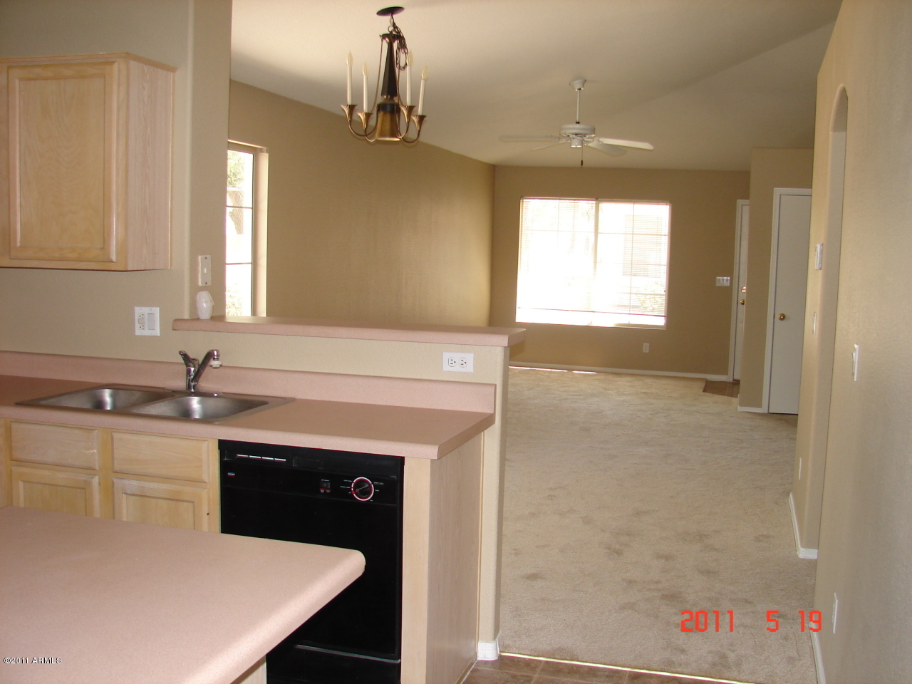 5808 East Brown Road, Unit 63 Mesa, AZ 85205 - Photo 9 of 14 View of Living Area from Kitchen