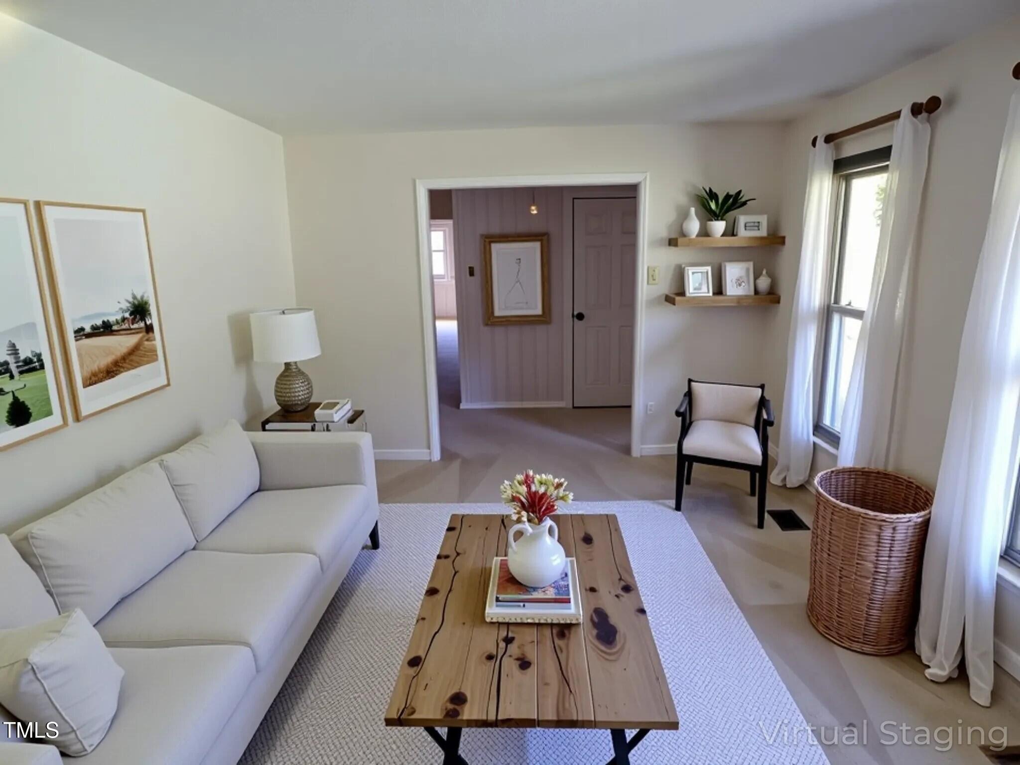 4908 Mandel Road Durham, NC 27712 - Photo 4 of 31 a living room with furniture and a couch
