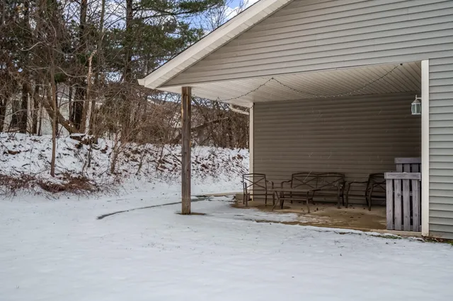 a backyard of a house