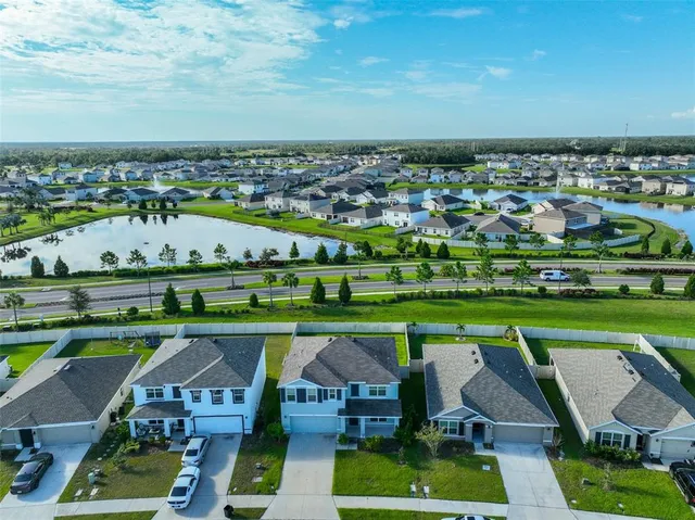 an aerial view of a city