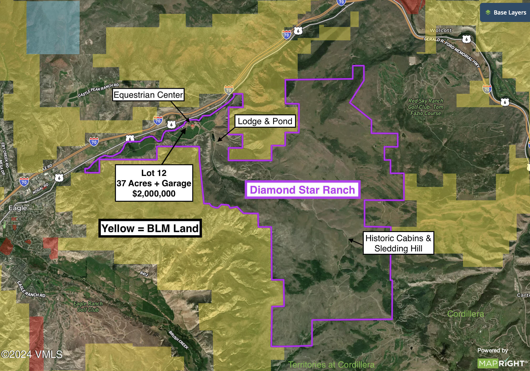 200 Diamond Star Road Wolcott, CO 81655 - Photo 8 of 48 Mapright image with notes Lot 12