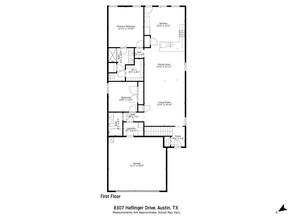 8307 Haflinger Drive Austin, TX 78747 - Photo 12 of 13 View of floor plan / room layout