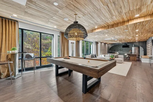 a room with stainless steel appliances lots of counter top space