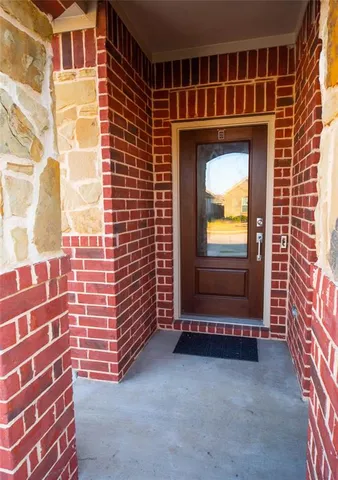 a view of front door of house
