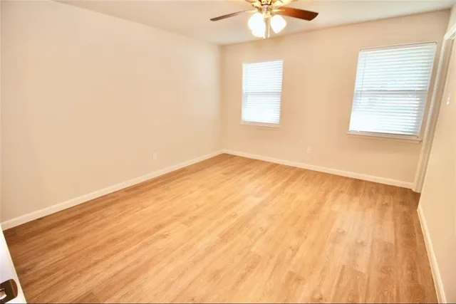 an empty room with a window