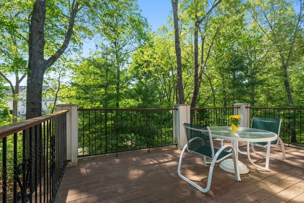 287 Langley Road, Unit 43 Newton, MA 02459 - Photo 13 of 36 a view of a chair and table in the balcony
