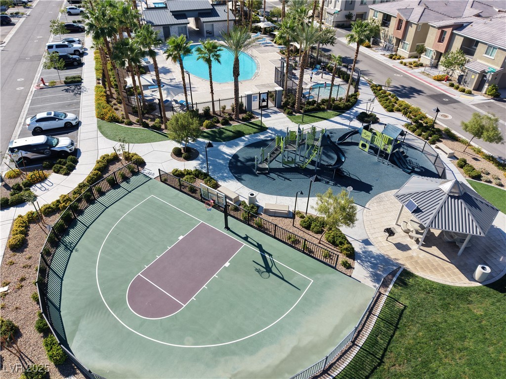 12280 Golden Wreath Road, Unit 3 Las Vegas, NV 89183 - Photo 47 of 57 Aerial view of residential area featuring a pool