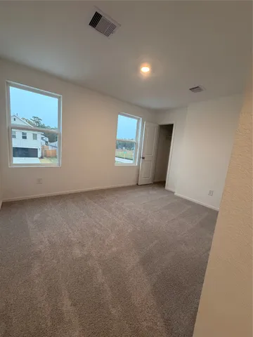 an empty room with a window